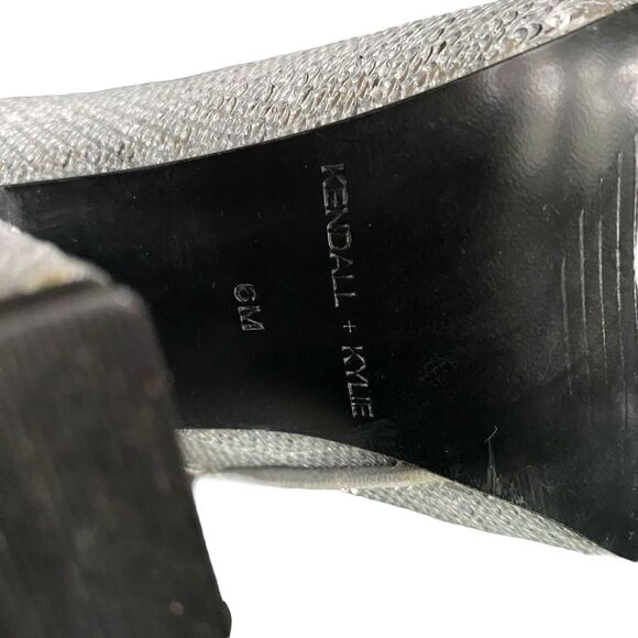 Disco Sequin Boots Kendall + Kylie Silver Size 6 Glam - Picture 11 of 14